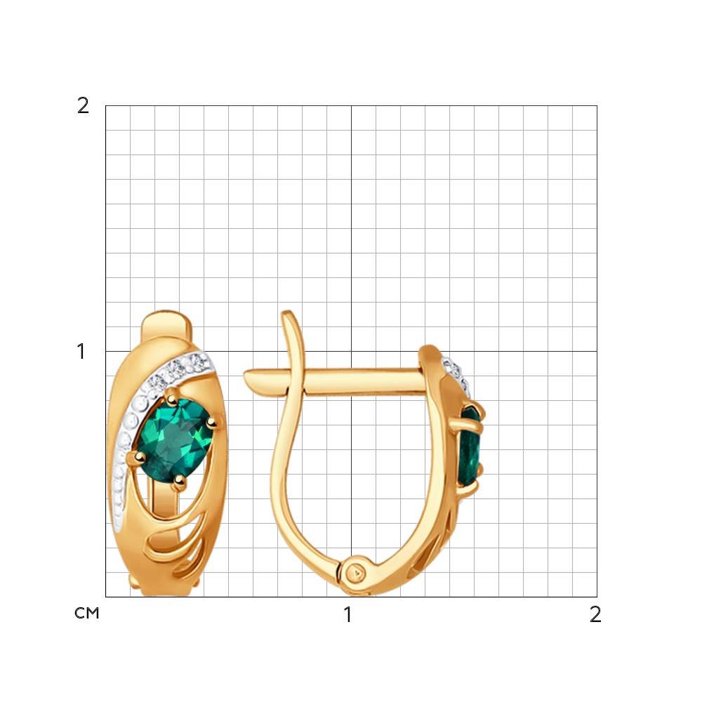 Paveikslėlis Auksiniai auskarai su smaragdais ir briliantais