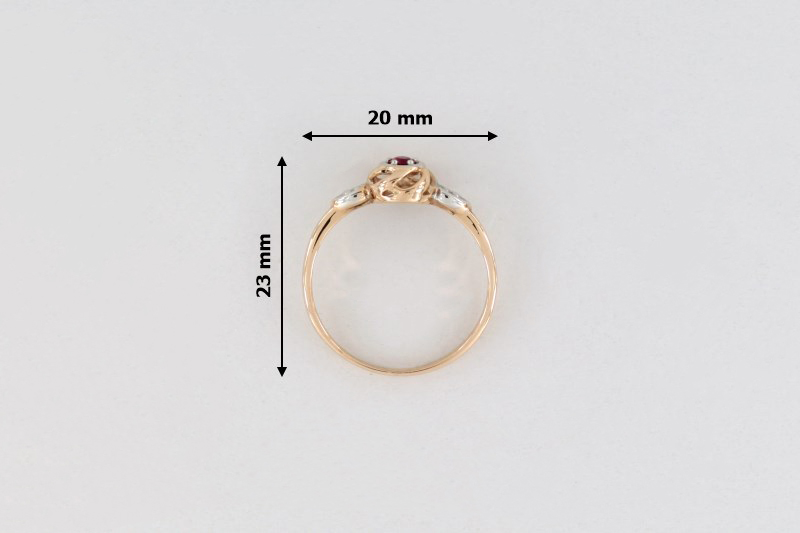 Изображение Золотое кольцо с рубином