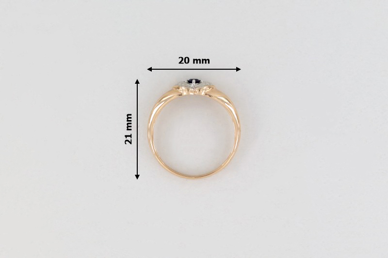 Изображение Золотое кольцо с сапфиром