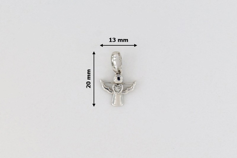 Изображение Серебряная подвеска с бриллиантами "Ангел"