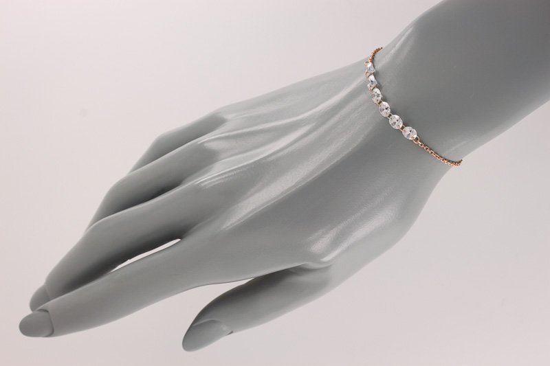 Изображение Браслет из позолоченного серебра с цирконами 17-21 см