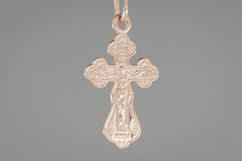 Изображение Православный крестик из позолоченного серебра