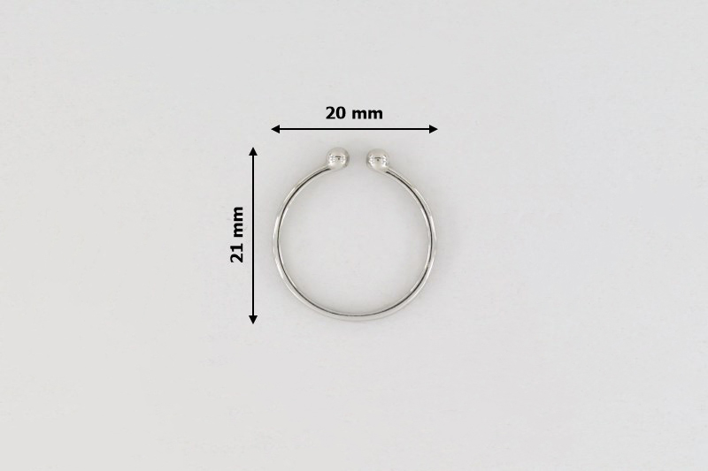Paveikslėlis Sidabrinis žiedas 17-18 mm