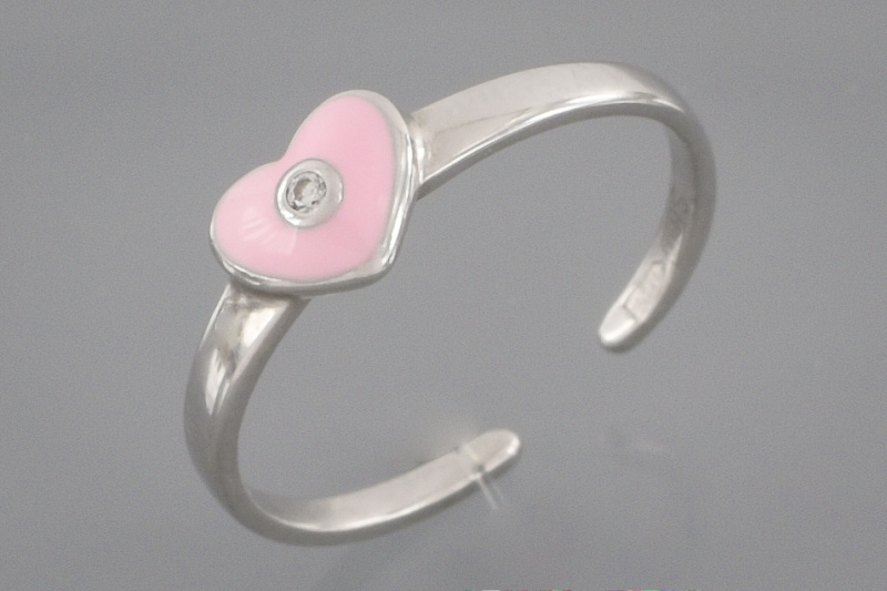 Paveikslėlis Sidabrinis žiedas su cirkoniu ir emaliu 15-16 mm