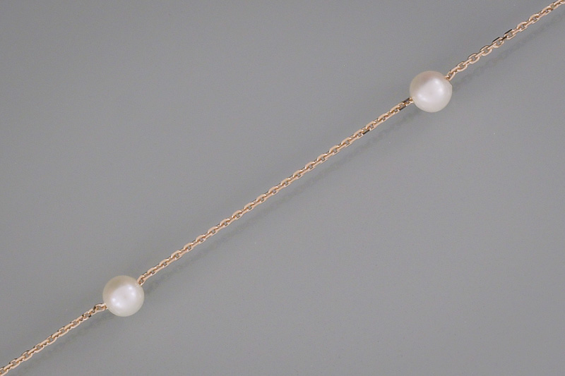 Paveikslėlis Auksinė apyrankė su perlais 17-19 cm