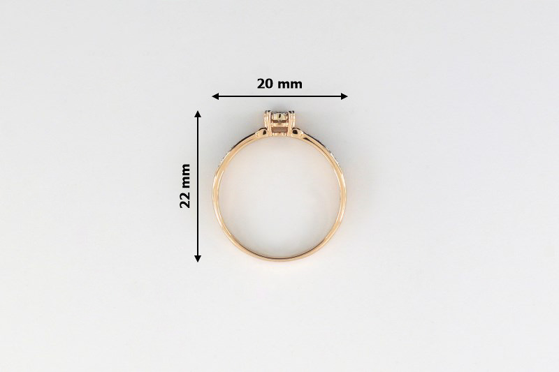 Изображение Золотое кольцо с бриллиантами 17,5 мм