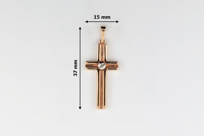 Изображение Католический крестик из позолоченного серебра