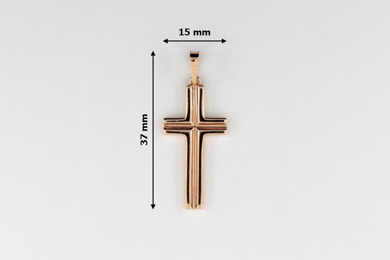 Изображение Католический крестик из позолоченного серебра