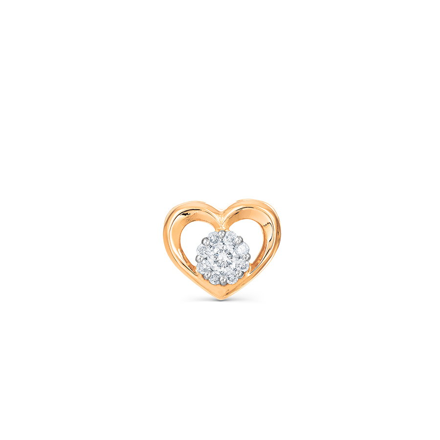 Изображение Золотая подвеска с бриллиантами "Сердце"