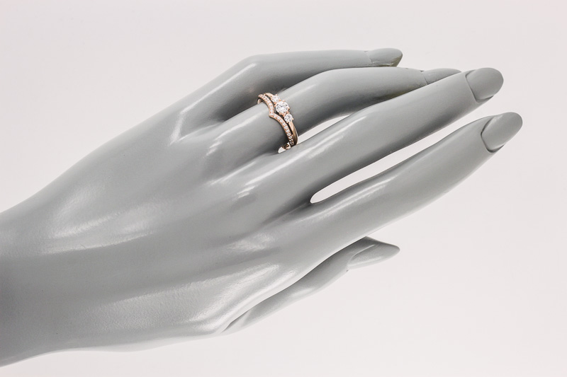 Paveikslėlis Paauksuotas sidabrinis žiedas su cirkoniais 18 mm