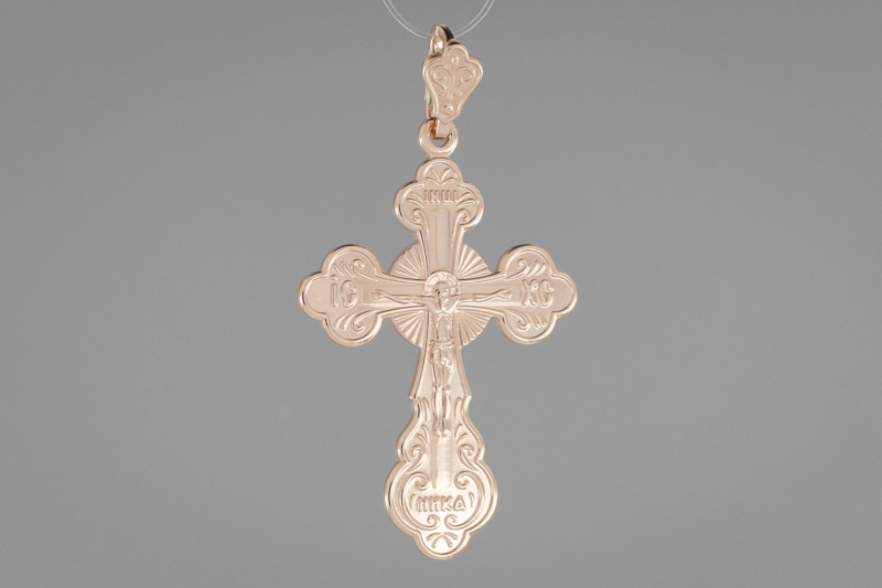 Изображение Православный крестик из позолоченного серебра 