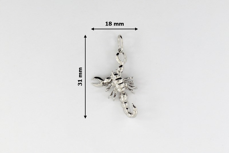 Изображение Серебряная подвеска с цирконами "Скорпион" 