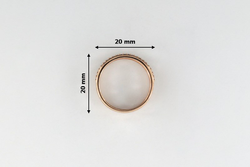 Paveikslėlis Paauksuotas sidabrinis žiedas su cirkoniais 17,5 mm