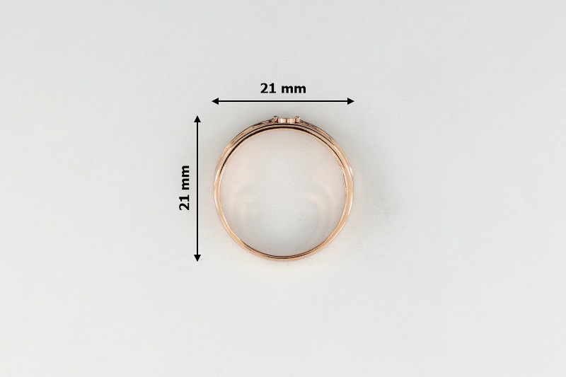 Paveikslėlis Paauksuotas sidabrinis žiedas su briliantu