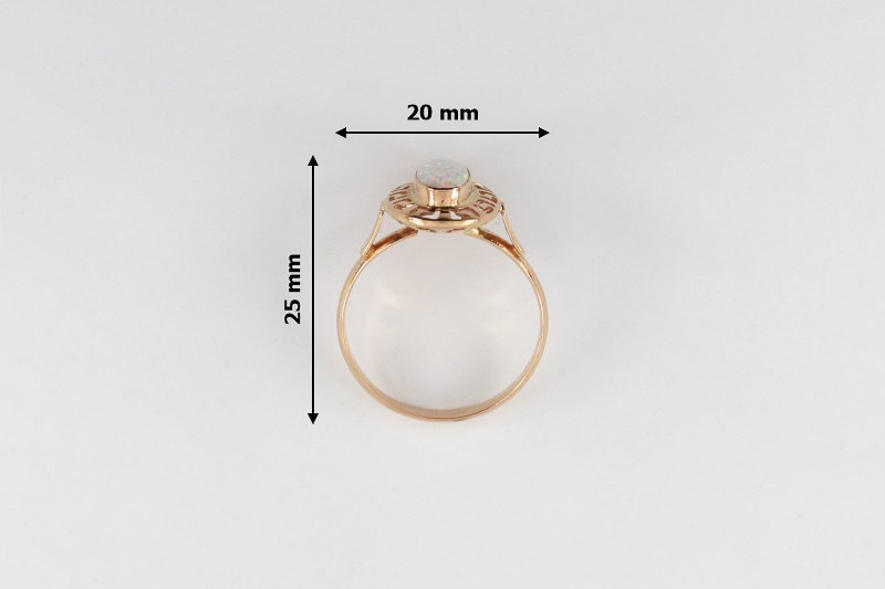 Paveikslėlis Auksinis žiedas su opalu
