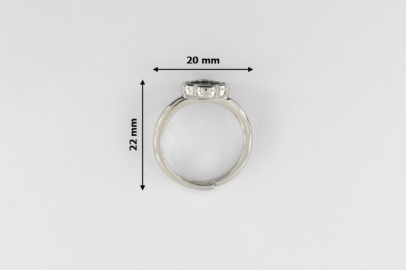 Изображение Серебряное кольцо с малахитом 16,5-18,5 мм