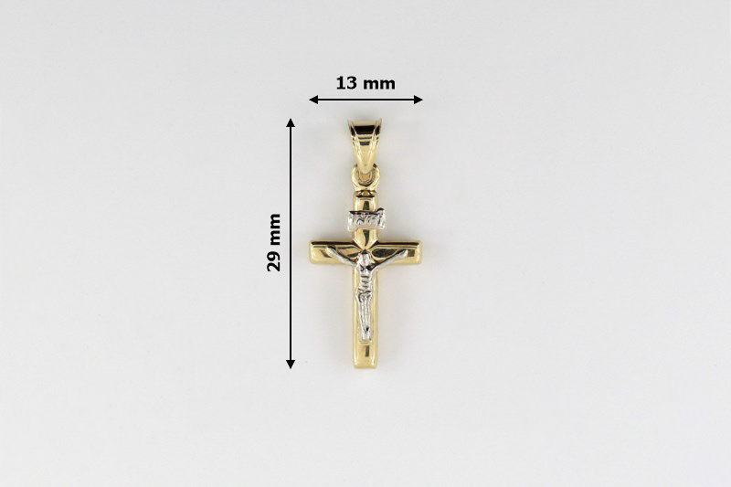 Изображение Католический крестик из желтого золота