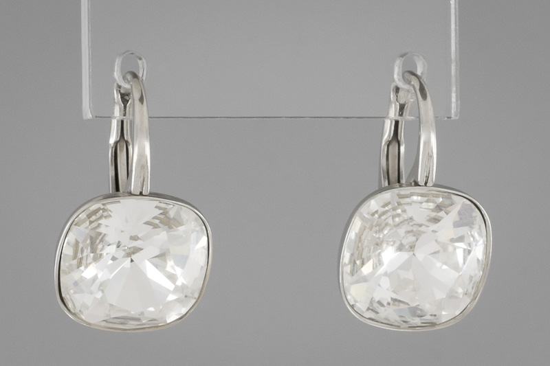 Изображение Серебряные серьги с кристаллами Swarovski