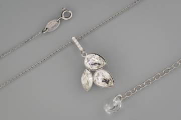Изображение Серебряная цепочка с кристаллами Swarovski и цирконами
