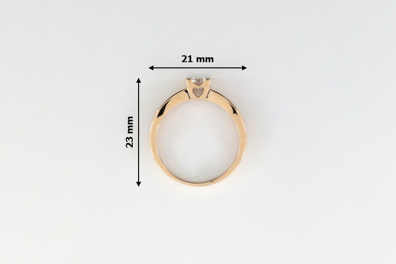 Paveikslėlis Auksinis žiedas su cirkoniu