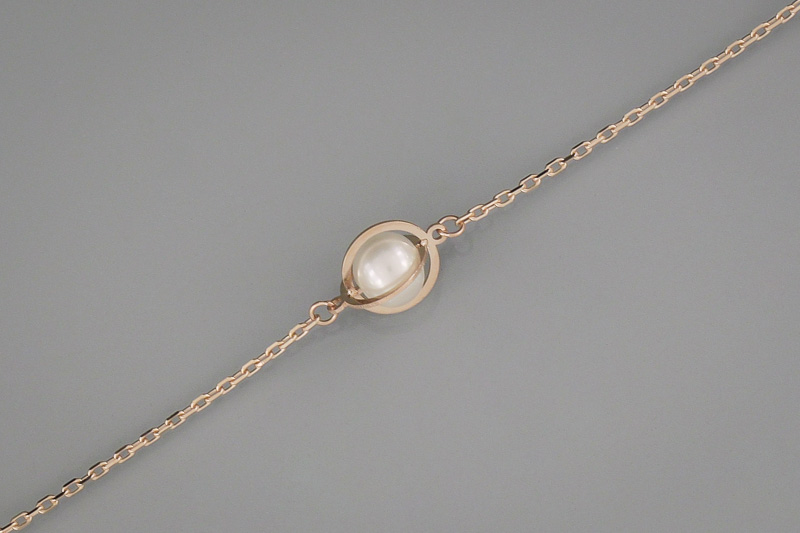 Paveikslėlis Auksinė apyrankė su perlais 16-19 cm