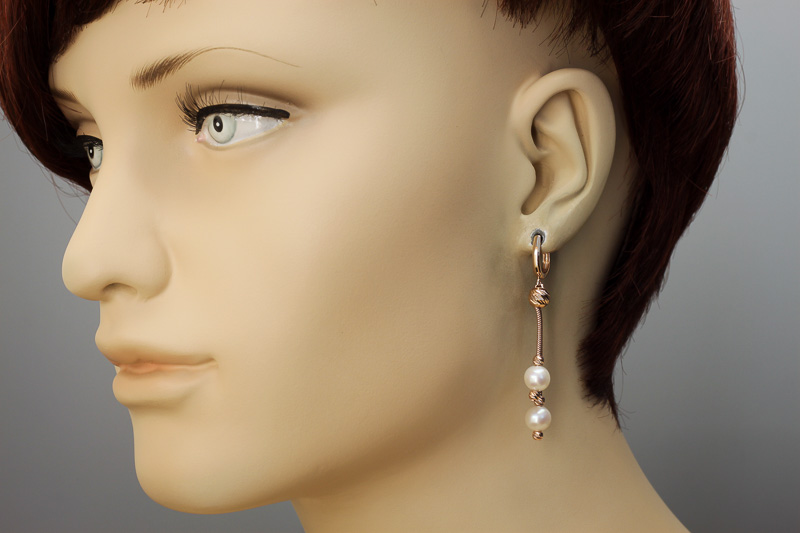 Paveikslėlis Auksiniai auskarai su perlais