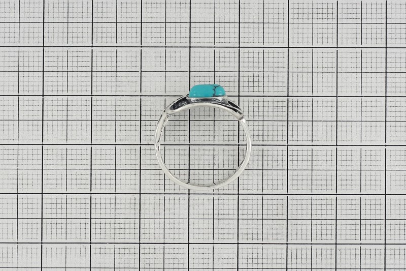 Изображение Серебряное кольцо с бирюзой 18 мм