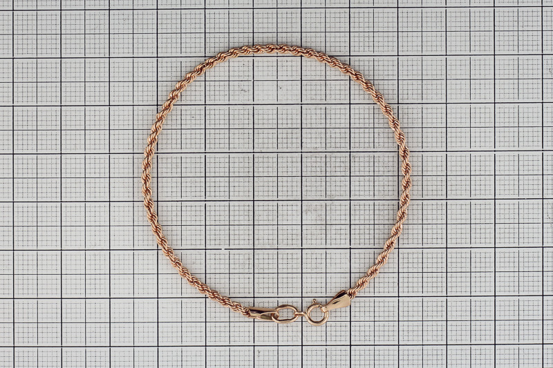 Paveikslėlis Auksinė apyrankė "Rope" 17 cm